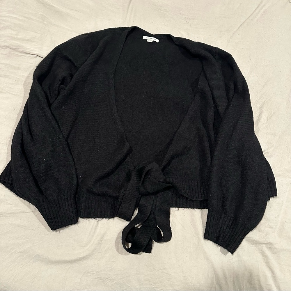 SOLD: American Eagle Outfitters Black Tie-Front Cardigan
